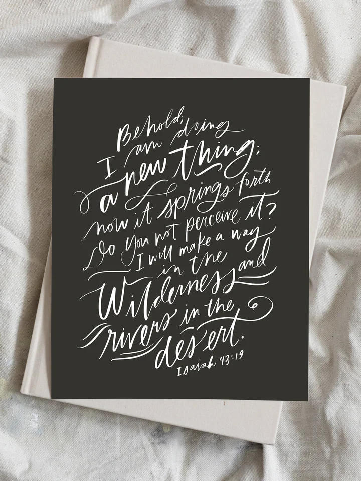 Behold I am doing a new thing Bible canvas art